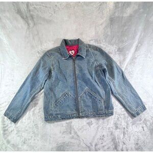 Chico's Jean Jacket Women's 1 US small Anniversary Collection Parrot Beaded